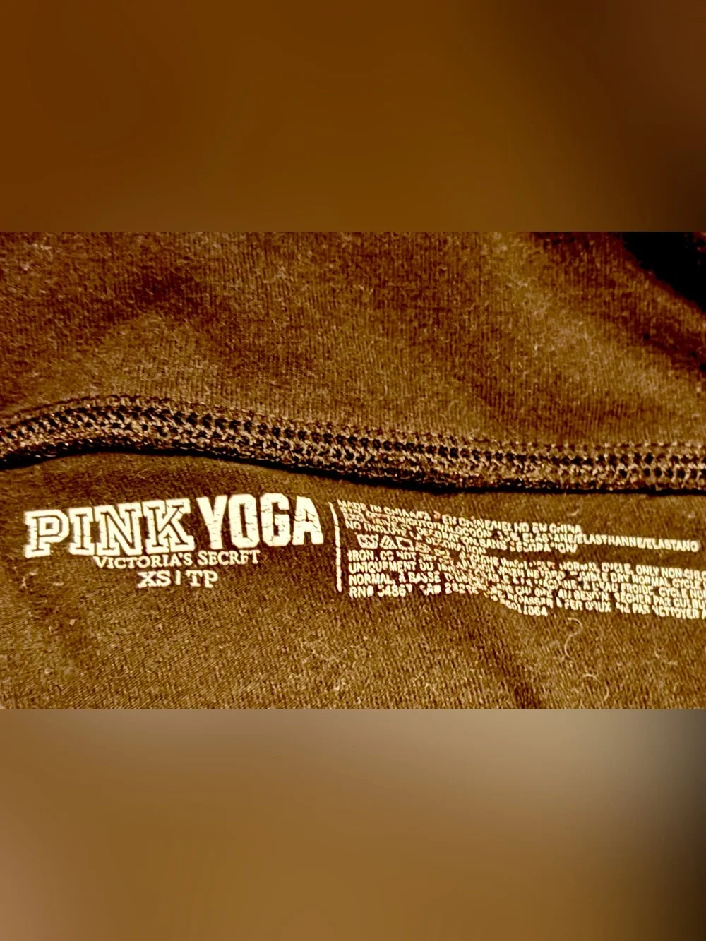 PINK Victoria's Secret Black Fold-Over Yoga Shorts - Picture 6 of 6